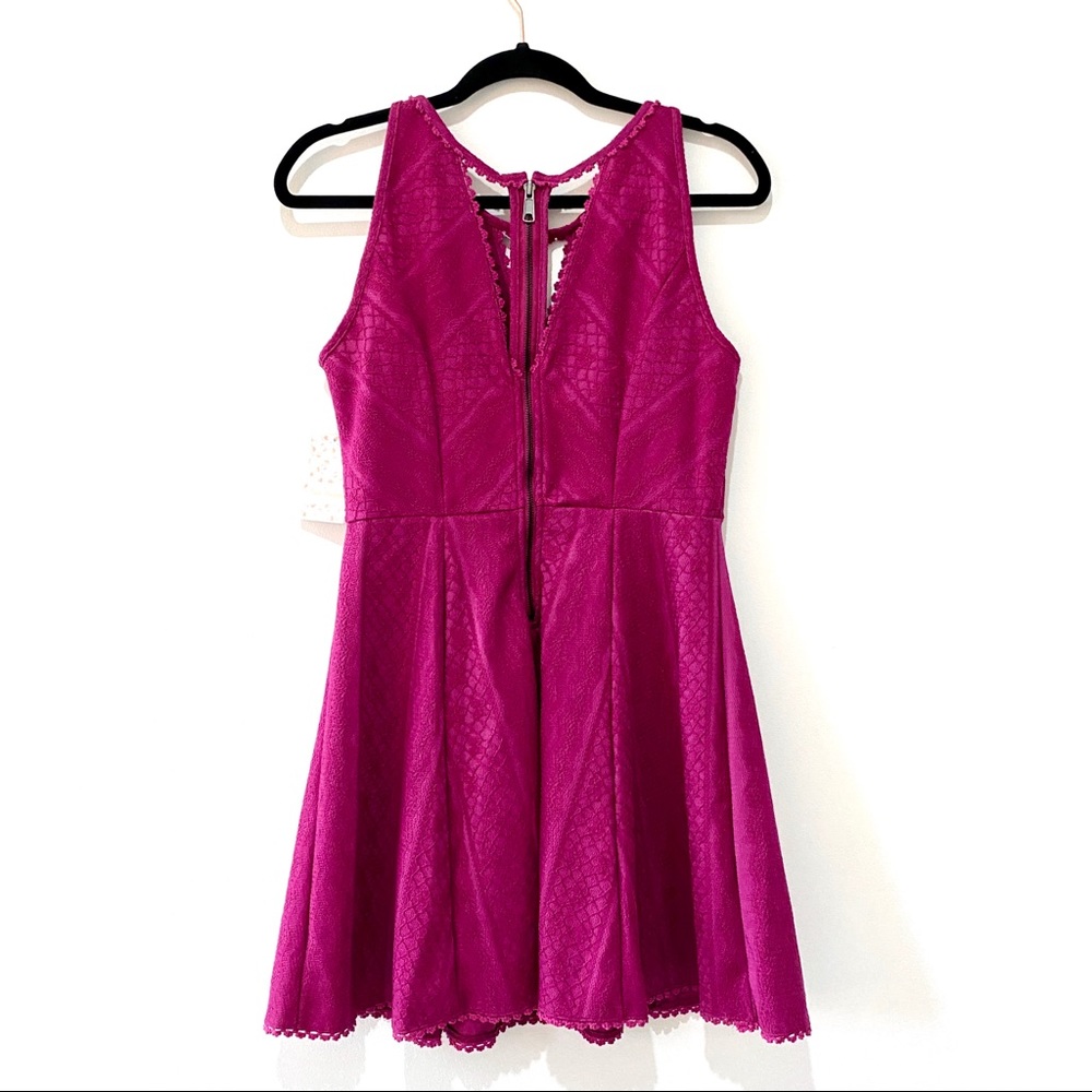 FREE PEOPLE Hot Pink Miss Connections Dress - Picture 6 of 8